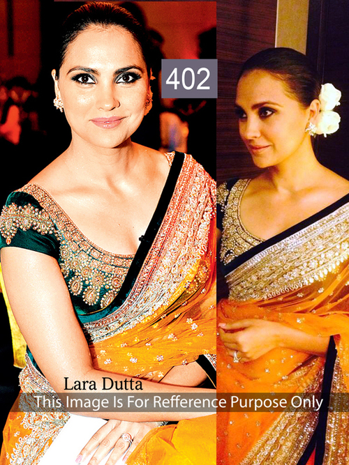 402 - Net & Velvet, Size 6.30, Yellow Colour Fancy Wedding Wear Saree | Ethnic, Embroidered, Washable, All Season, Sleeveless Style