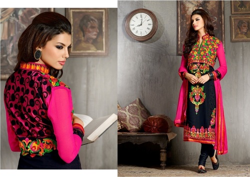 Elegant Semi Stitched Dress