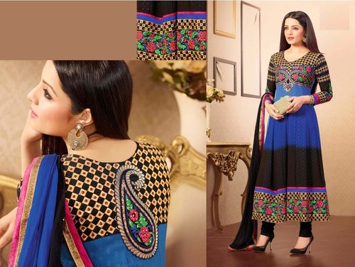 Elegant Designer Semi Stitched Dress