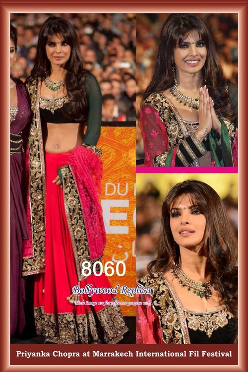 8060 - Cotton Velvet Net Bridal Lehanga, Free Size, Pink Color, Embroidered Design with Full Sleeves, Suitable for All Seasons, Washable, Dry Clean Only