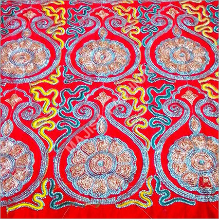 Beaded Rumala Sahib Fabric 