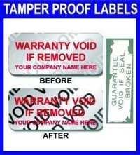 Tamper Proof Labels Application: Product Identification