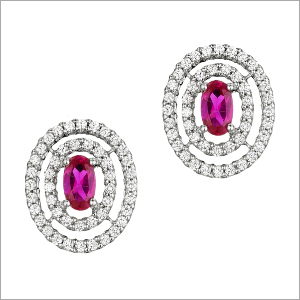 Stone Diamond Earring