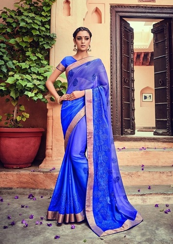 Embroidered Designer Saree For Party Wear