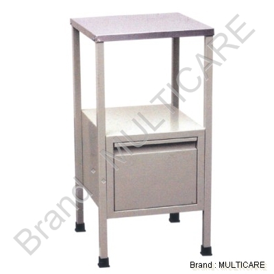 Patient Medicine Cupboard (STD.) - Steel Tubular Pipe 16Lx16Wx32H Stainless Steel Top PVC Stumps Epoxy Powder Coated Durable Hygienic Storage