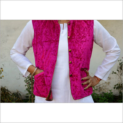 Ladies Pink Velvet Jacket