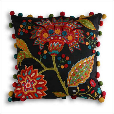 Black Cotton Cushion Cover