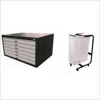 Drawing Filing Cabinet - Durable Steel, Compact Design  , Smooth Glide Drawers For Efficient Organization