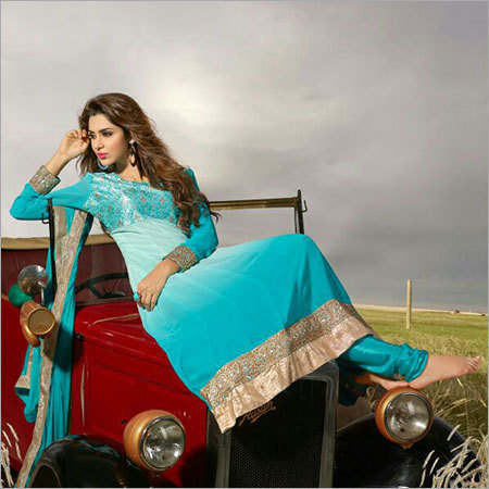 Chanderi Anarkali Salwar Suits