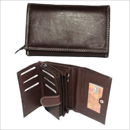 Trendy Leather Wallets - Genuine Leather 4x7 inches Brown, Zipper Closure, 6-8 Card Slots | Fine Finish, Tear Resistant, Stylish Accessory