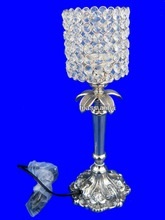 Cone Shapped Crystal Table Lamp