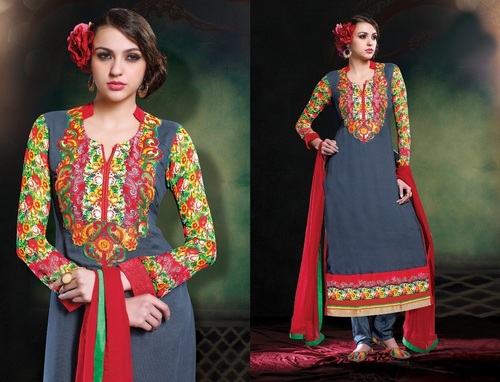 Digital Printed Straight Salwaar Kameez