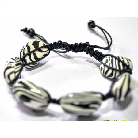Zebra Bead Bracelet