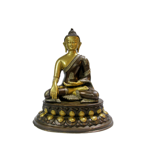 Calling The Earth To Witness / Earth Touching Buddha In Bronze With Antique Look