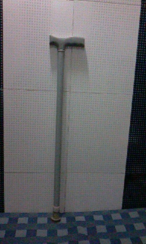 Grey Powder Coated Walking Stick