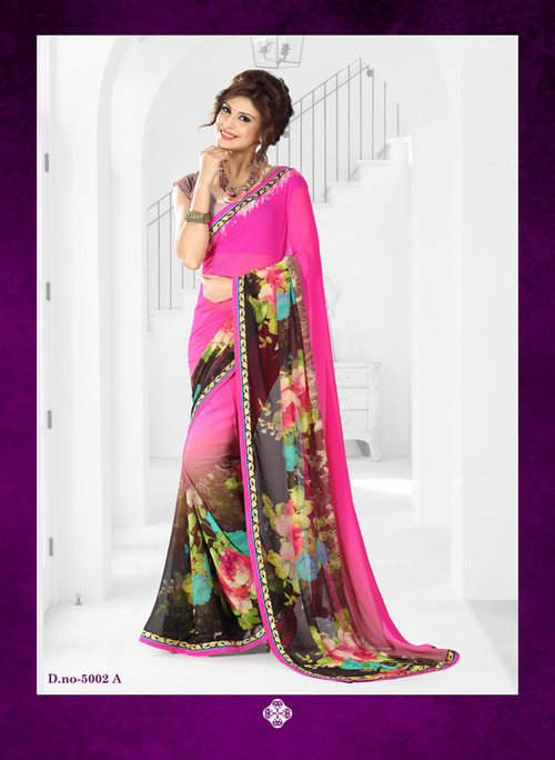 FANCY PRINTED DESIGNER SAREES FOR LADIES