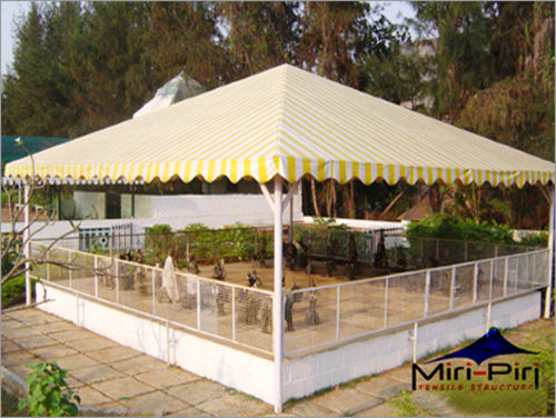 Yellow And White Tent Canopy