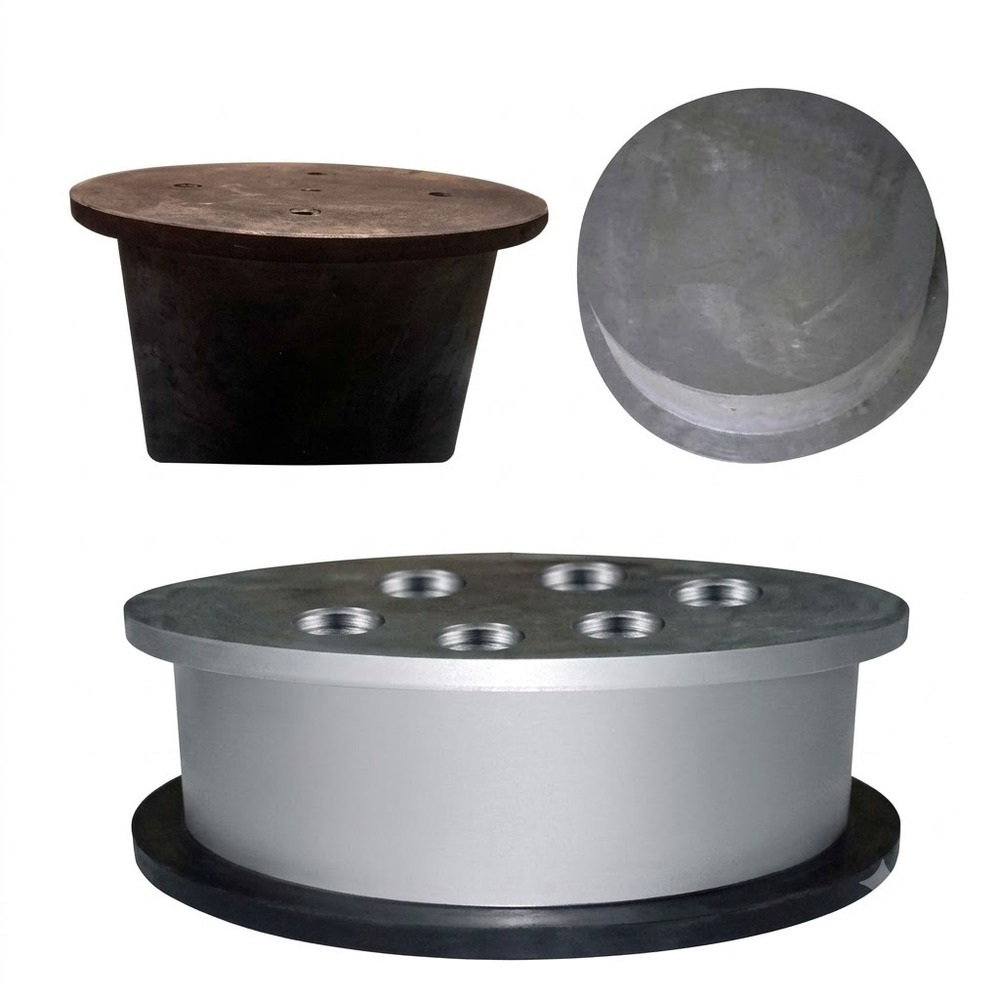 Ball Mill Rubber Lid Plugs - Color: Black