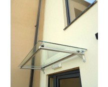 Glass Door Canopy with Tubular Stainless Steel 