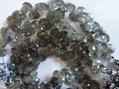 Black Routile Tear Drops Beads