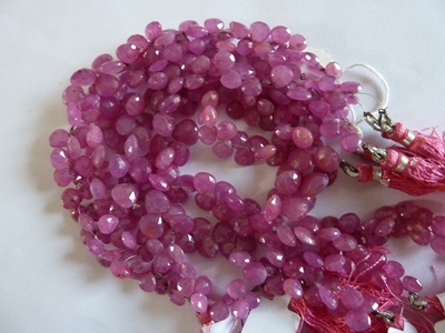 Ruby Beads - Ruby 3-6mm Oval Pink, Natural Untreated Gemstones, Vibrant Colors