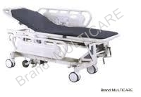Luxurious Stretcher - Mild Steel Frame, 1930x595x530/820mm | Adjustable Backrest, Noiseless Castors, Directional Wheel