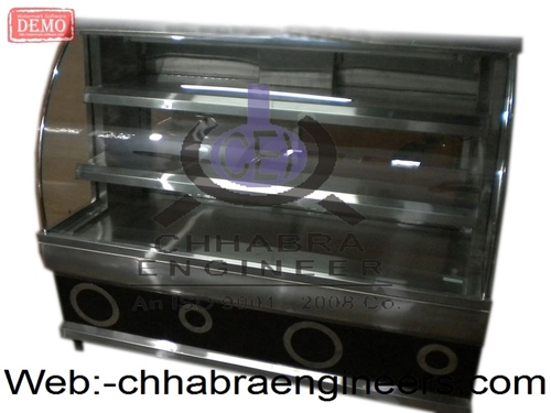 Black C Glass Display Counter