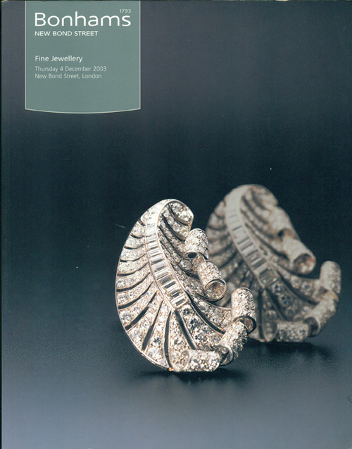Bonhams new bond street fine jewellery thursday 4 december 2003 london