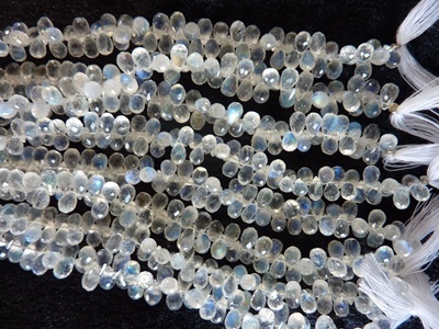 White Rainbow Faceted Heart Shape Beads