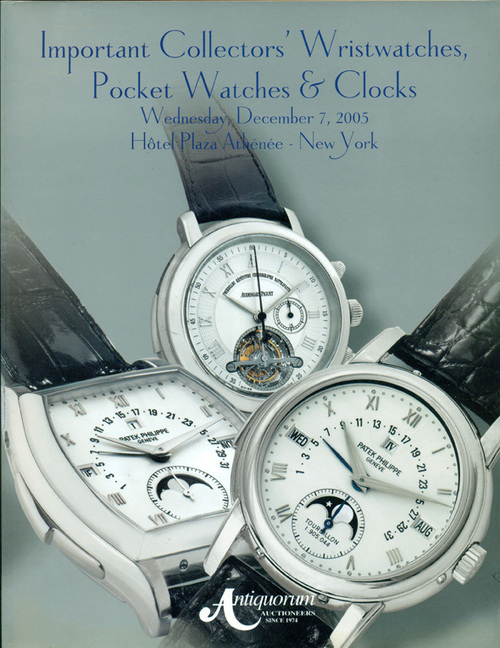 Important collectors wristwatches pocket watches & clocks