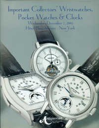 महत्वपूर्ण संग्राहकों की कलाई घड़ियाँ, जेब घड़ियाँ और घड़ियाँ