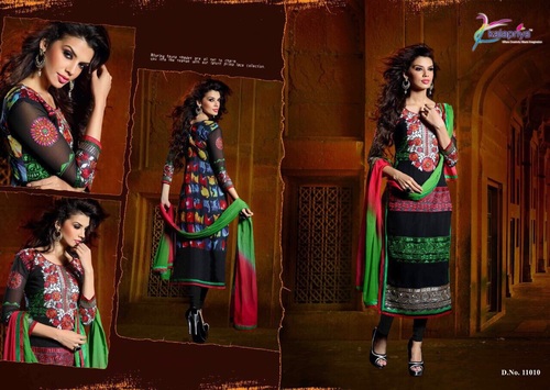 red churidar salwar kameez