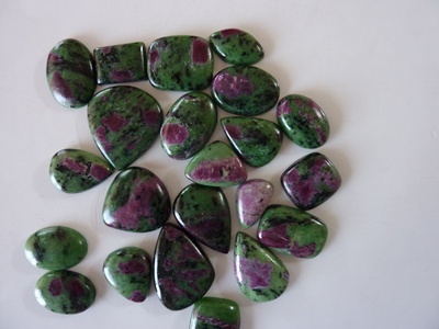 Ruby Zosite Cut Stone