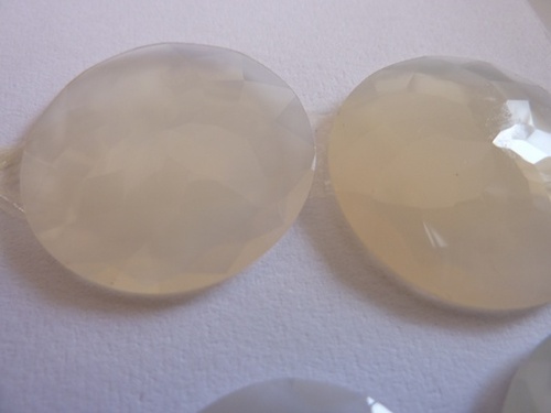 White Chalcedony Cut Stone