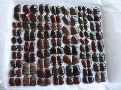 Wonder Sapphire Cut Stone - Sapphire, Variable Sizes, Reddish-Brown, Cabochon | Untreated Gemstone Variety, Irregular Shape, Jewelry Use