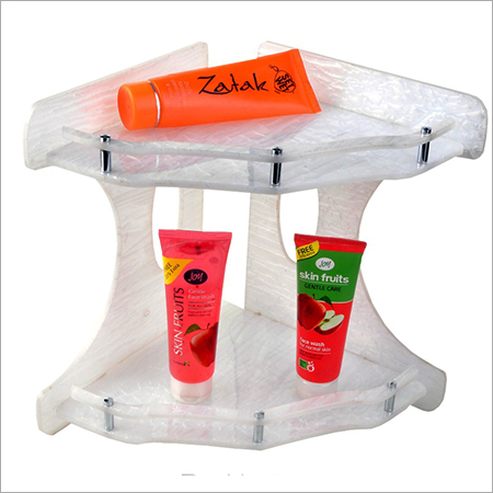 Acrylic Double Corner Shelf