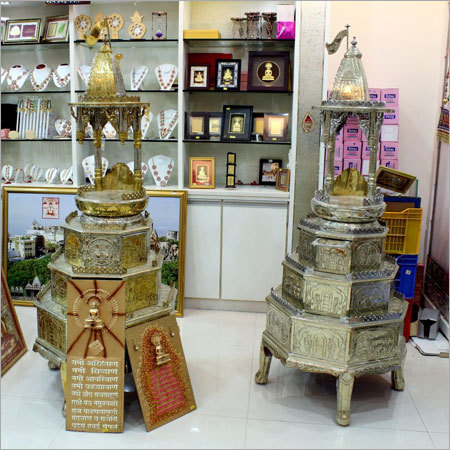 Jain Bhandar - Metal Alloy, Customizable Dimensions, Polished Finish | Intricate Design, Religious Significance, Durable, Multiple Layers, Elegant Appearance