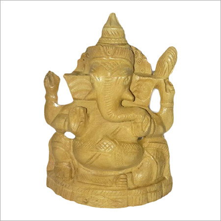 GANESHA IDOL IN WOOD