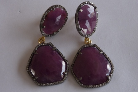 Ruby Gemstone Earrings