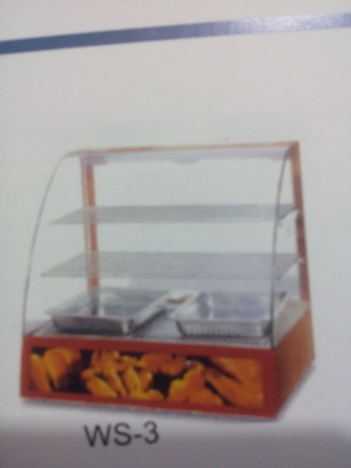 curved glass sweets counter