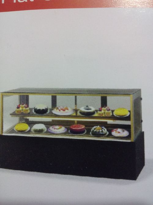 flat glass pastry show case