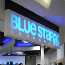 ACP Glow Sign Board - Aluminum Composite Panel, Variable Dimensions, Blue, LED 12V | Bright Illumination, Eye-Catching Design, Durable, Easy Installation, Indoor Advertising