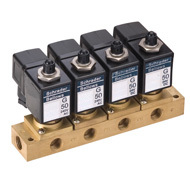 Gang manifold Midget solenoid valves - 2/2 3/2