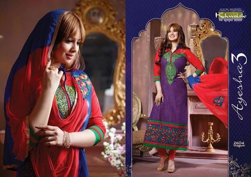 Designer Printed Dress Materials - Cotton, Semi-Stitched, Embroidered | Party Wear, Stylish, Comfortable, 12 Pieces