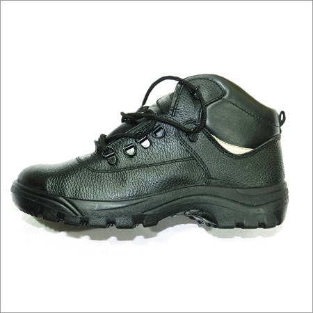 Black Leather Safety Shoes