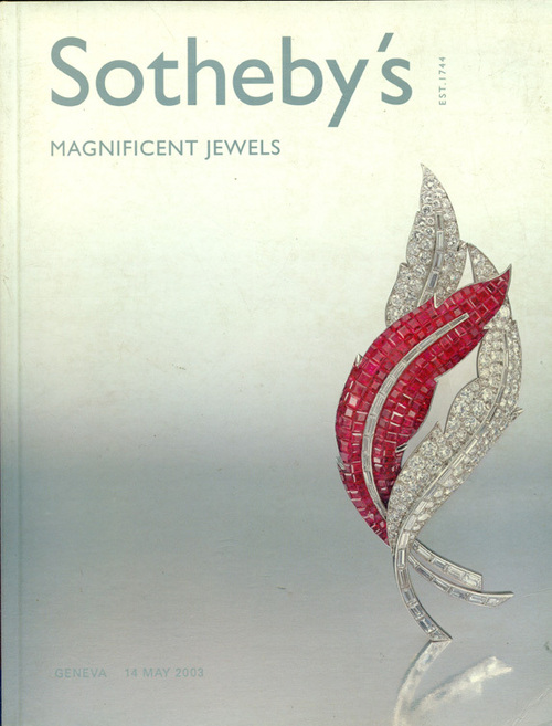 Sotheby's Magnificent jewels geneva 14 may 2003.