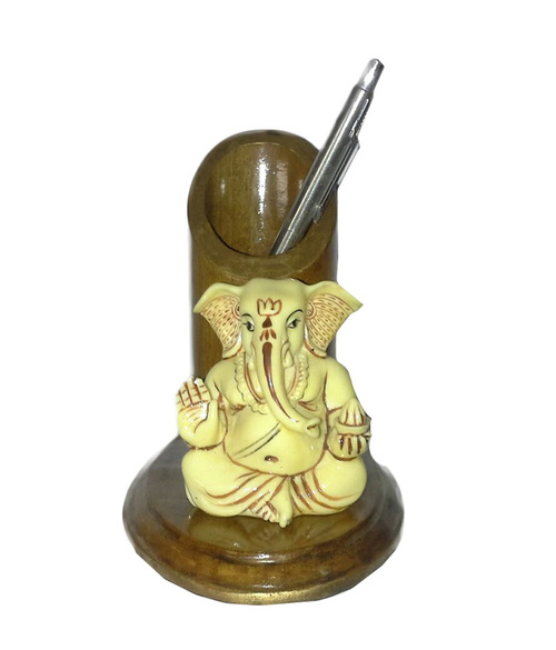 PEN STAND WITH GANESHA IDOL