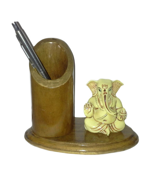 PEN STAND WITH GANESHA IDOL