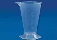 Conical Measure - Polypropylene, Clear With Hexagonal Base | High Strength, Crack Resistant, Raised Graduations For Easy Reading