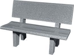 Grey Granite Garden Bench